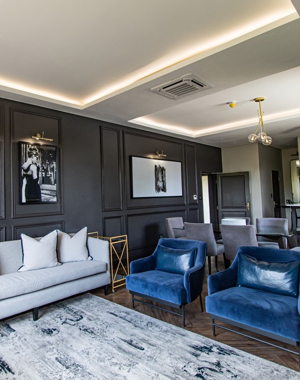 Lounge in a Villa Suite at SEVEN