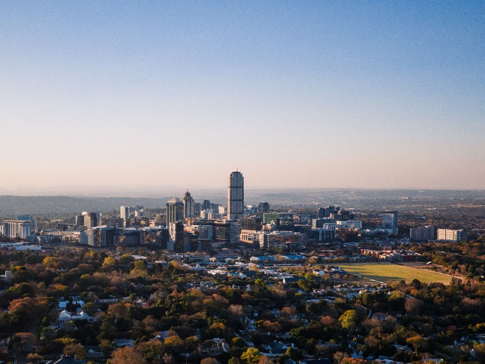Sandton skyline at dusk