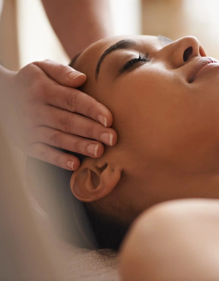 Guest receiving a treatment at Camelot Spa